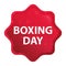 Boxing Day misty rose red starburst sticker button