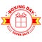 Boxing day sale banner and sticker