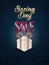 Boxing day sale. christmas advertising clipping mask box and eps 10. coloring, blue, gray, red bubble and balls. special poster