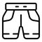 Boxing equipment shorts icon outline vector. Fight club