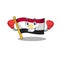 Boxing flag egypt mascot the character shape