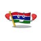 Boxing flag gambia isolated in the character