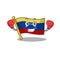 Boxing flag venezuela with the cartoon shape