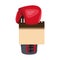 Boxing glove with blank calendar, colorful design