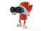 Boxing glove character looking through binoculars