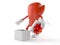 Boxing glove character with open gift