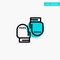 Boxing, Glove, Gloves, Protective turquoise highlight circle point Vector icon