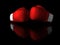 Boxing gloves in dark background