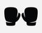 Boxing Gloves Icon Box Punch Punching Sport Competition Fight Hand Protection Black White Sign Symbol EPS Vector