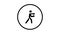 Boxing glyph icon, boxer and punch, boxing sport sign, motion design