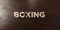 Boxing - grungy wooden headline on Maple - 3D rendered royalty free stock image