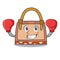 Boxing hand bag character cartoon