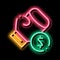 Boxing Hand Sign Betting And Gambling neon glow icon illustration