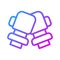 Boxing icon Gradient purple sport symbol illustration