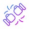 Boxing icon Gradient purple sport symbol illustration