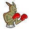 Boxing kangaroo illustration