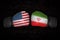 A boxing match between the USA and Iran