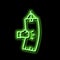 boxing mens leisure neon glow icon illustration