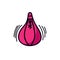 Boxing pear doodle icon, vector illustration
