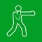 Boxing Punch Sport Figure Symbol Vector Illustration Graphic