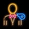 Boxing Referee neon glow icon illustration