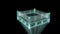 Boxing Ring in Hologram Wireframe. Nice 3D Rendering