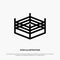 Boxing, Ring, Wrestling Line Icon Vector