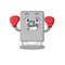 Boxing rom drive mascot isolated with cartoon