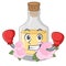 Boxing rose oil stored character the glass