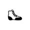 Boxing Shoe. Wrestling Boot Flat Vector Icon