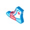 Boxing Shoes Sneakers isometric icon vector illustration