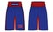 Boxing Shorts jersey design vector template, Combat shorts concept with front and back view for Kick boxing, fight, wrestling,