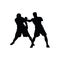 Boxing silhouette