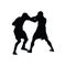 Boxing silhouette