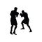 Boxing silhouette