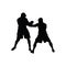 Boxing silhouette