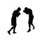 Boxing silhouette