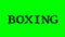 Boxing smoke text effect green isolated background