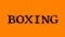 Boxing smoke text effect orange isolated background