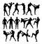 Boxing Sport Activity Silhouettes