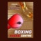 Boxing Sport Centre Advertising Banner Vector