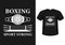 Boxing Sport Strong Stylish fashionable design slogan, symbol, logos, graphics and print on a t-shirt