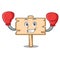 Boxing wooden board character cartoon