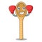 Boxing wooden spoon character cartoon