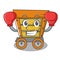 Boxing wooden trolley character cartoon