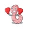 Boxing worm character cartoon style