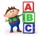 Boy with ABC blocks