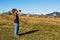 Boy admiring landscape