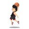 Boy air slam Basketball character design cartoon art illustration