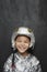 Boy In Aluminum Foil astronaut Costume